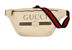 GG Web Bum Bag, Leather, Beige, 527066, 2*